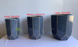 Octagon Blue Planter / Pot Glazed Finish - Ceramic CER0023 | ARTISTIC GREENERY