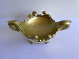 Decorative Fiberglass Vases - Pearl & Gold Fruit Bowl (Product code: F-TR178)