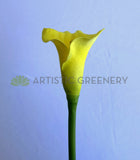 F0008 Faux Calla Lily / Arum Lily Stem 67cm Yellow | ARTISTIC GREENERY
