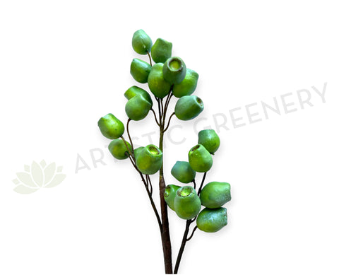 F0299-S90 Faux Gumnuts Sprig 60cm Green | ARTISTIC GREENERY