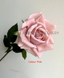 Pink - F0391 Latex Single Rose Stem (Open) 75cm Pink / Light Blue / Brown / Black | ARTISTIC GREENERY
