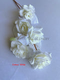 F0399N Silk Boho Style Rose Spray 69cm White / Blush | ARTISTIC GREENERY