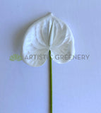 F0414W Artificial White Anthurium / Flamingo Flower 60cm White  ARTISTIC GREENERY WA