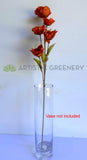 F0462 Silk Rustic Brown Poppy Spray 78cm | ARTISTIC GREENERY 