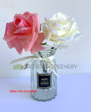 F0471 Real Touch Quality Artificial Single Latex Rose (10cm Dia) 26cm Pink / White | ARTISTIC GREENERY