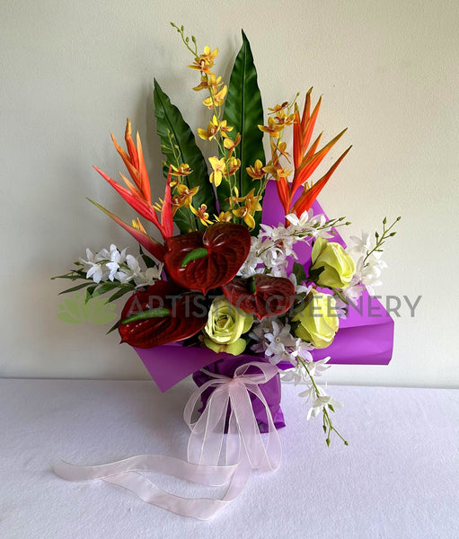 FA1129 Birthday Flower Arrangement 60cm Height Mitzi ARTISTIC
