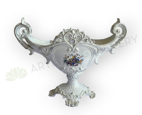 Decorative White Floral Vase - Fiberglass (Code: FG2011-59) | ARTISTIC GREENERY