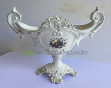 Decorative White Floral Vase - Fiberglass (Code: FG2011-59)