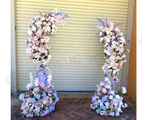 For Hire - Pastel Colour Floral Arch - Freestanding (Code: HI0063) | ARTISTIC GREENERY