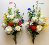 Cemetery Flowers (Roses with Natives) 50 x 30 cm - SYM0053