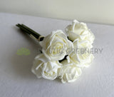 SP0451 Real Touch Latex White Rose Bunch 23cm White | ARTISTIC GREENERY AUSTRALIA