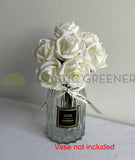SP0451 Real Touch Latex Rose Bunch 23cm White