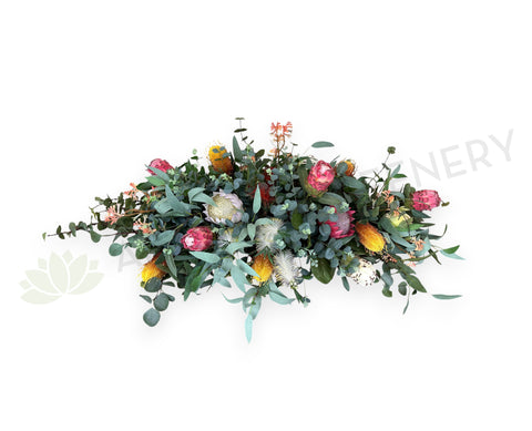 Faux Australian Native Casket Spray / Coffin Spray / Memorial Flowers 70cm /100cm / 140cm Long - SYM0065 | ARTISTIC GREENERY