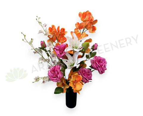 Cemetery / Mausoleum Flowers (Orchid & Lily) 40 x 20 cm - SYM0066