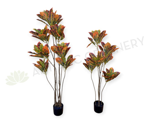 T0189 Faux Red Croton Tree 2 Sizes 120cm/ 140cm | ARTISTIC GREENERY