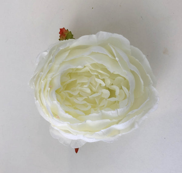 ACC0078 Premium Single Flower Head White (Large Size) Silk pure white flower heads artificial