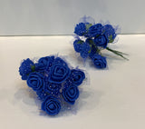 ACC0092 Small Foam Flowers (for craft project & hair accessories) 6 Colours