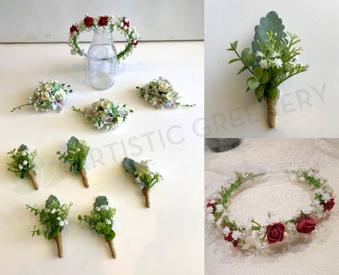 Flower Girl Crown, Boutonnieres & Corsages - Adriana J BY ARTISTIC GREENERY