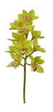 F0056 Cymbidium Orchid Spray Real Touch 100cm Yellow / Orange