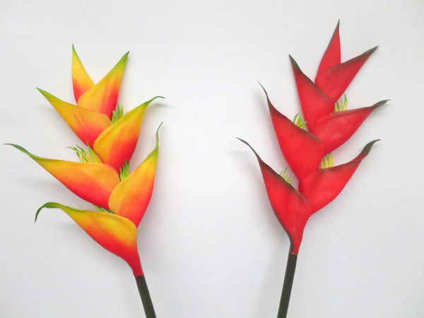 crab claw plant F0199 Heliconia / Crab Claw Flower Single Stem Real Touch 91cm Orange / Red  (Tropical)