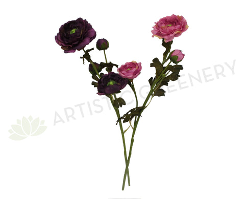 F0212 Ranunculus Spray 65cm Pink / Purple
