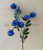 F0322 Silk Small Peony Spray 77cm Blue | ARTISTIC GREENERY