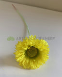 Yellow - F0323 Silk Small Gerbera Daisy Stem 43cm Artificial gerbera flower Perth Australia | ARTISTIC GREENERY