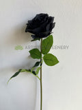 F0370 Silk Black Rose Stem 45cm | ARTISTIC GREENERY