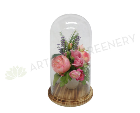 FA0109 - Floral Arrangement in Glass Cloche