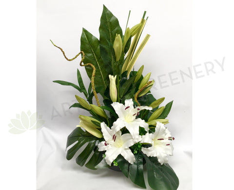 FA1021 White Lilium Floral Arrangement
