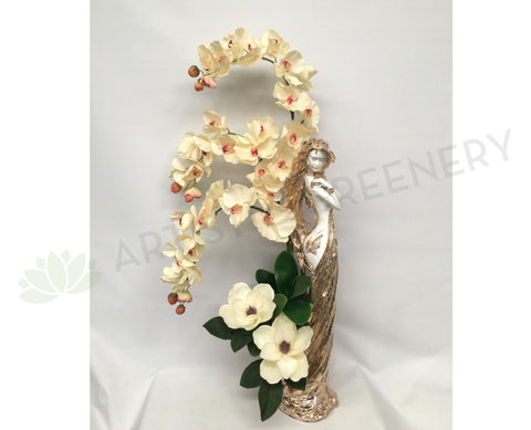 FA1043 - Orchids & Magnolia in Statue Vase (120cm Height)