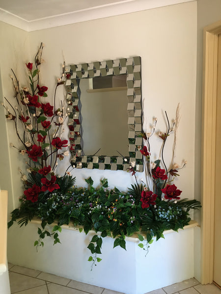 Home Interior Design and Installation with Artificial Plants - Entrance ...