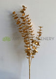 LEA0111 Artificial Gold Eucalyptus Spray 83cm | ARTISTIC GREENERY