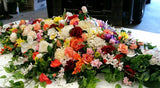 Colourful Memorial Flowers / Casket Spray / Graveside Flowers 200cm - SYM0022