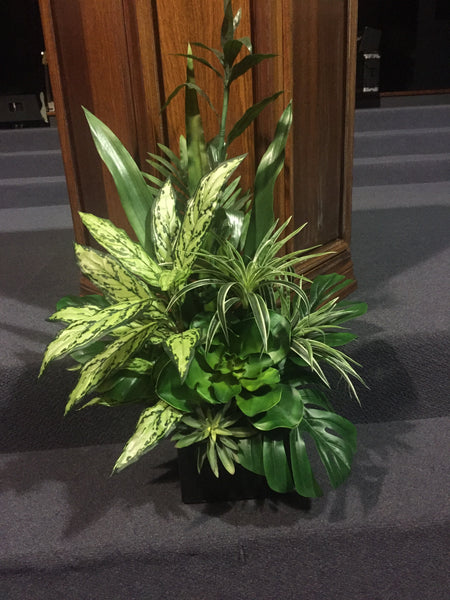 potted plants for church altar Church Greenery Arrangement