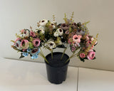 SP0289N Artificial Small Ranunculus / Buttercup Bunch 30cm 4 Styles | ARTISTIC GREENERY