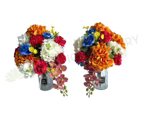 Cemetery Silk Flowers (Bright Colour Theme) 27 x 40 cm - SYM0051 | ARTISTIC GREENERY