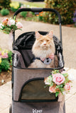 Pet Pram FLowers - Round Bouquet & Pet Pram Flowers (Cat Flowers ) - Pink Purple & White - Gloria L | ARTISTIC GREENERY