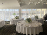 Guest table centrepiece - Wedding Package - Ceremony & Reception (Alanna & Cameron) @ The Pavilion (Marina Hotel) Mindarie | ARTISTIC GREENERY Wedding Decoration Hire Perth WA
