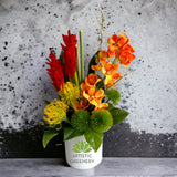 FA1128 - Tropical x Natives Flower Arrangement 50cm Height - Bright Colour