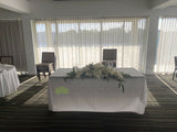 Sweetheart table centrepiece - Wedding Package - Ceremony & Reception (Alanna & Cameron) @ The Pavilion (Marina Hotel) Mindarie | ARTISTIC GREENERY Wedding Decoration Hire Perth WA