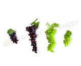 ACC0034-S90 Artificial Plastic Grape Bunch 2 Sizes Dark Purple / Greens | ARTISTIC GREENERY