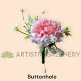 Corsage & Buttonhole - Carnation - CB0047- $56/set | ARTISTIC GREENERY 