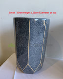Octagon Blue Planter / Pot Glazed Finish - Ceramic CER0023 | ARTISTIC GREENERY