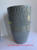 Ripple Pattern (Blue) Round Planter / Pot Glazed Finish - Ceramic CER0024 | ARTISTIC GREENERY