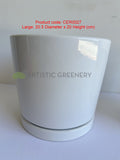 CER0027WHI Straight Cylinder Ceramic Pots - White Gloss - 3 Sizes | ARTISTIC GREENERY