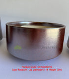 Medium - CER0029RG Rose Gold Round Ceramic Planter - 3 Sizes | ARTISTIC GREENERY