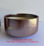 Small - CER0029RG Rose Gold Round Ceramic Planter - 3 Sizes | ARTISTIC GREENERY