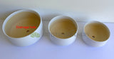 CER0029WHI White Round Ceramic Planter - 3 Sizes | ARTISTIC GREENERY