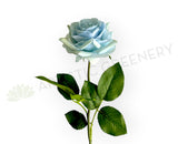 F-SP0107L Real Touch Quality Single Stem Light Blue Latex Rose 44cm | ARTISTIC GREENERY 